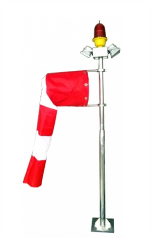 Wind Sock System for ICAO Helicopter Landing Pad