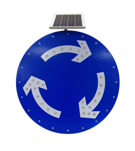 Roundabout Led Signs LED Warning Roundabout Sign – Giant Safety Limited