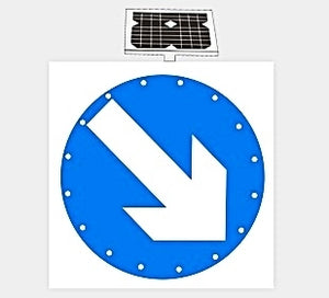 Panneau d'avertissement LED gauche ou droit