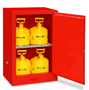 Armadio per stoccaggio di aerosol e vernice JKBOX da 12 galloni rosso