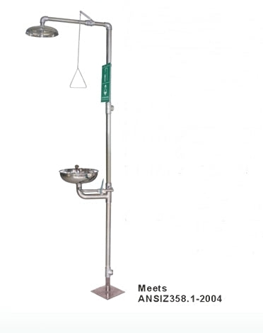 Combined Safety Shower & Eye Wash Station ABS