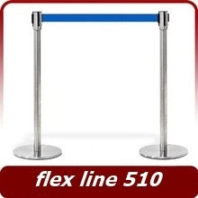 FLEX LINE 510 Edelstahl-Sperrstange mit blauem Gürtel