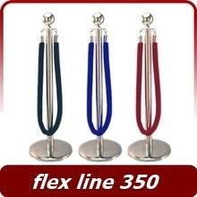 Poste de barrera FLEX LINE 350 con cuerda roja