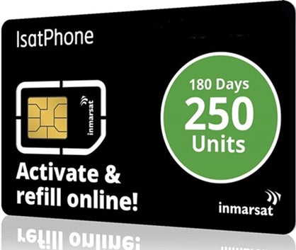 IsatPhone Prepaid Sim Card 250 Units
