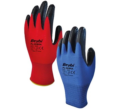 Red Zebra Work Gloves 60 Pairs New Generation Comfort and Quality
