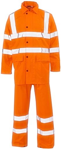 Orange High Visibility Rainsuit Model Canada