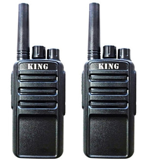 Par de walkie-talkies recargables KING 6