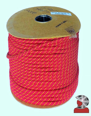 Red Polyamide  Safety Rope 10.5 millimeters 20 meters