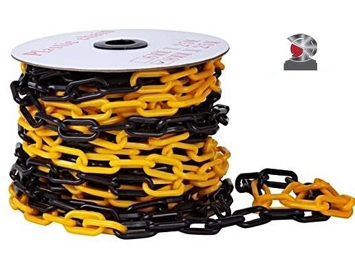 25m Plastic Chain (Yellow & Black)